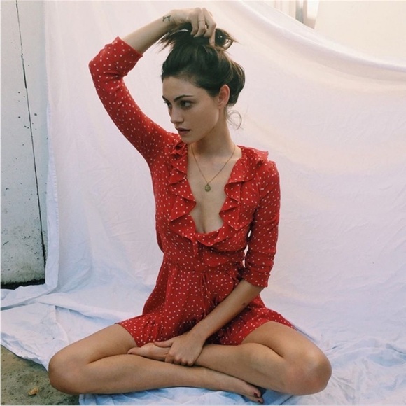 Realisation red star Alexandria mini wrap dress - Picture 9 of 9